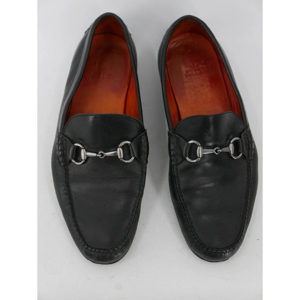 Peter Millar Loafers Black Leather Bit Slip On Casual Men's Size 10.5 MC0040